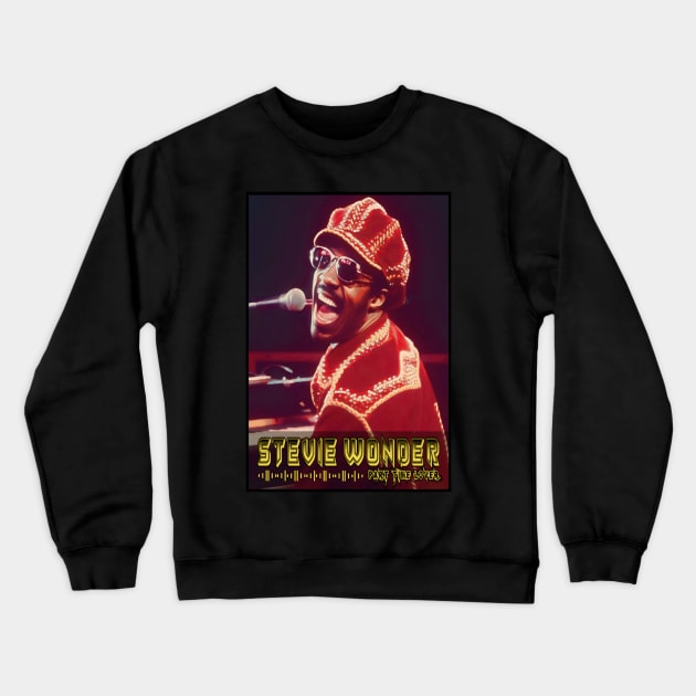 Smile stevie wonder Crewneck Sweatshirt by SIRAJAGUGUK